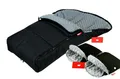 BabyLux Fußsack BABYLUX Fußsack MINKY Kinderwagen Buggy Fleece Babyschale Thermo, Schwarz + dunkel Grau 3tlg + Muff