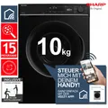 SHARP ES-PRO014BA-DE Waschmaschine 10 kg Schwarz AllergySmart WIFI VeeZy App 2ML