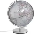 Troika Globus STELLAR LIGHT Globus mit 30 cm Durchmesser, integrierte Beleuchtung, verchromter Metallfuß, bewegliche Achse, Kunststoff / Metall, glänzend, silberfarben (G3011C-SISI/CH)