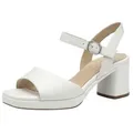 Tamaris WIDE FIT comfortFit aus Leder Blockabsatz Sandalette comfortFit weiß 40 EU