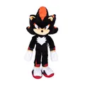 Sonic 3 The Hedgehog Deluxe-Shadow-Plüschtier – 33 cm – offiziell von Sega lizenzierte Plüschfigur – realistische Details – Funkelnde Augen – Sammlerstück – ab 3 Jahren