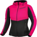SHIMA Daybreaker Damen Motorrad Zip Hoodie, schwarz-pink, Größe S