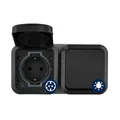 REV AquaStorm, Feuchtraum Steckdose Aufputz mit Lichtschalter, IP55, waagrecht, 230V, 16A, anthrazit
