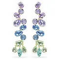 Swarovski Orecchini pendenti Gema, Taglio misto, Chandelier, Lunghi, Multicolore, Placcato color oro
