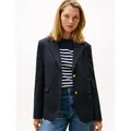 Tommy Hilfiger Longblazer TIMELESS WOOL REG STRT SB BLAZER mit Wolle blau 46