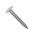 TWISTEC Trespo-Fassadenschrauben Verkehrsweiß RAL 9016, 4,8x38mm 100 Stück, Terrassenschrauben, Holzschrauben, Spanplattenschrauben aus Edelstahl