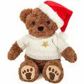 Teddy Hermann 946090 Weihnachtsteddy mit Pullover braun 30 cm Plüsch NEU