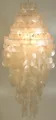 Deckenlampe / Deckenleuchte, Muschelleuchte aus hunderten Capiz, Perlmutt Plät