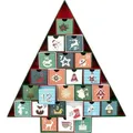 BRUBAKER Adventskalender zum Befüllen - Tannenbaum 2025 - DIY Weihnachtskalender mit 24 Türchen für Gutscheine, Süßigkeiten - 51 cm groß aus ... - Grün/Bunt