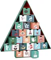 BRUBAKER Adventskalender zum Befüllen - Tannenbaum 2025 - Sweet Christmas - DIY Weihnachtskalender mit 24 Türchen für Gutscheine, Süßigkeiten und Überraschungen - 51 cm groß aus Pappe - Grün Bunt