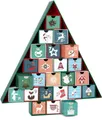 BRUBAKER befüllbarer Adventskalender Tannenbaum - Weihnachtskalender zum Befüllen (51 cm groß aus Pappe - Grün Bunt, 1-tlg), DIY Kalender mit 24 Türchen für Gutscheine und Süßigkeiten