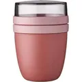 Mepal | Lunchpot Ellipse Vivid mauve | praktischer To Go Becher | geeignet für Tiefkühler, Mikrowelle & Spülmaschine | 500 ml