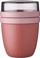 Mepal Lunchbox Lunchpot Ellipse,Praktischer Müslibecher, Joghurtbecher, To Go Becher, Polypropylen (PP), PCTG, Tiefkühler, Mikrowelle & Spülmaschine geeignet, 500 + 200 ml