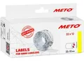Preisetiketten METO®, für 1-zeilige Preisauszeichner, permanenthaftend, Wellenrand, B 22 x H 12 mm, FSC®-Papier, weiß, 6 Rollen mit 1000 Stück
