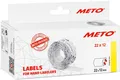 METO Etiketten für Preisauszeichner 22 x 12 mm weiß 6 Rollen à 1.000 Etiketten