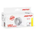 METO Preisetiketten weiß permanent 22,0 x 12,0 mm, 6 Rollen