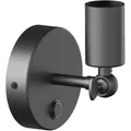 ledscom.de Wandleuchte FETRO, Schalter, schwarz matt, rund, 1x E27 max. 60W