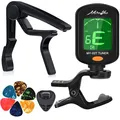 Stimmgerät für Chromatic, Gitarre, Bass, Violine, Ukulele, inklusive Kapodast...