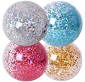 TE-Trend Spielball 4 Stück Glitter Luftballon 85cm wiederverwendbare Ballons (4-St., aufblasbar), mit Glitzerschnipsel