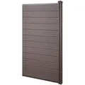 WPC-Sichtschutz Sarthe, Windschutz Zaun, WPC-Pfosten ~ Erweiterungselement schmal, 0,98m braun
