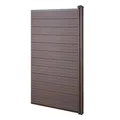 Mendler WPC-Sichtschutz Sarthe, Windschutz Zaun, WPC-Pfosten Erweiterungselement schmal, 0,98m - braun