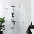 Schöner Wohnen Duschsystem mit Thermostat Glaia Wassersparend mattschwarz
