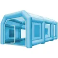 VEVOR Aufblasbares Zelt aufblasbares Spritzkabinenzelt individuelles Zelt 8 x 4 x 3 m, aufblasbares Lackierkabinenzelt, Autolackierkabine, riesige Arbeitsstation, 210D Oxford-Gewebe mit 2 Gebläsen