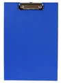 Klemmbrett Schreibplatte A4 economy PVC-Folie leinengeprägt blau