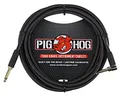 Pig Hog Vintage Serie Instrumentenkabel, Black Woven, 3m/10ft, 6.35 (1/4”) auf 6.35 (1/4”), Hochwertige Qualität, Gewebt, Winkelstecker