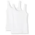 CALIDA Unterhemd Benefit Women Spec. Damen (2-St., 2er-Pack) im attraktiven Vorteilspack, mit natürlichem Glanz und glattem Griff weiß M (44/46)