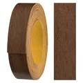 haggiy Melaminkanten-Band selbstklebend 18mm x 5m I Sicherer Halt ohne Bügeln durch Acrylkleber I Kantenumleimer, Furnier für Regalbretter/Holzplatten (Nussbaum)