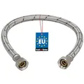 KOTARBAU® Flexschlauch 3/8 Zoll - Wasserschlauch - 50 cm - Panzerschlauch - 3/8“ x 3/8“ - Anschlussschlauch für Armatur - Schlauch Für Wasserhahn - Edelstahlummantelt - Silbe5