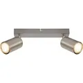 Deckenlampe schwenkbar, GU10 Fassung, max.9W, Deckenstrahler, Wohnzimmerlampe, Schlafzimmerlampe, Küchenlampe, Deckenleuchte, 25,5cm, Nickel-Matt - Silber