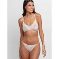 Dorina Bralette-BH ORIGINS-2PP (2er Pack) durchgehende Spitze mit Spitzenbesatz an den Körbchen, ohne Bügel weiß L