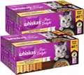 WHISKAS Adult Katzenfutter Nass Pure Delight Geflügel Ragout in Gelee 80x85g