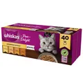 Whiskas Adult 40x85g Geflügel Leckerlis Feuchtfutter für Katzen Mix in Gelee