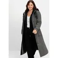 Sheego Trenchcoat Große Größen im Cargo-Stil, mit Stehkragen schwarz 44