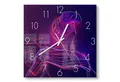 DEQORI Wanduhr 'Mann mit VR-Brille' (Glas Glasuhr modern Wand Uhr Design Küchenuhr)