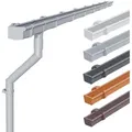 INEFA Dachrinne NW 83 Dachrinnen-Set PVC kastenförmig für Terrasse und Gartenhaus,5m, Regenrinnen-Set von INEFA, 1-St., Set für eine Dachseite, 1 Dachseite, Regenrinne Kunststoff, Pultdach, Made in Germany grau 500 cm