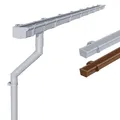 INEFA Dachrinnen Set PVC für Gartenhaus, Carport & Terrasse, NW83 / 83mm Kastenrinne 4m Grau 1 Dachseite, Dachrinne Kunststoff - ideal als Regenrinne für Pavillon