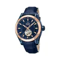 JAGUAR Automatik Herrenuhr - Leder Blau - Analoge Uhr - Saphirglas Hohe Widerstandsfähigkeit - Wasserdicht 10 ATM - Klassisch - J812/A