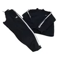 adidas Herren SPORTSWEAR L BASIC 3 STRIPES TRICOT TRACKSUIT, Black, L