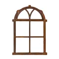 Antikas | klappbares Eisenfenster in antiken Stil | Höhe ca. 75 cm - Breite ca. 50 cm | Fenster für Stall- und Gartenmauer | Fensterrahmen aus Gusseisen