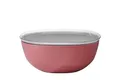 Mepal – Servierschale mit Deckel Silueta – Spülmaschinen- und mikrowellenfest – Salatschüssel – Tapas Teller – Geschirr – 5000 ml – Vivid mauve
