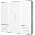 Kleiderschrank   ¦ grau ¦ Maße (cm): B: 206 H: 200 T: 53.0