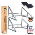 SAVOLAR Solarmodul Halterung 2 Stück, Aluminium & Edelstahl, Wandmontage, für Balkonkraftwerk bis 117cm, verstellbarer Winkel 0-90°, kompatibel mit Solarmodulen 100W-600W Breite