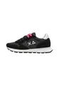 SUN68 Baskets Basses en Cuir Z36201, Noir, 36 EU