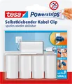 Tesa Powerstrips Kabelclip / Kabel Clip selbstklebend / Zur Fixierung von Kabeln