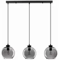 Nova Luce 9241150 Palmer E27 Pendelleuchte Schwarz, Rauchiggrau