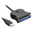 Bolwins C33 USB 2.0 Druckerkabel Adapter auf Parallel LPT 25-Pin Sub-D Buchse Computer-Kabel, USB Typ-A Stecker (USB 2.0 kompatibel), 25-polige Sub-D Buchse (DB25 / LPT, IEEE 1284) (80 cm), USB 2.0 auf Parallel (IEEE 1284) Adapter Plug & Play
